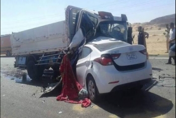  إصابة 5 أشخاص في حادث تصادم 6 سيارات على طريق بلبيس - العاشر