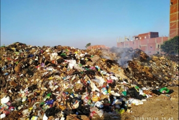  بالصور|  تراكم القمامة على طريق الزقازيق أبوحماد تهدد قرية 