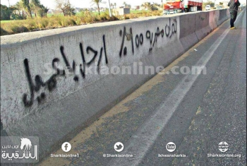  بالصور.. حملة جداريات لشباب ضد الانقلاب ببلبيس تدعو للنزول في 25 يناير