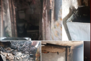  تفحم محتويات وحدة سكنية بحريق في العاشر