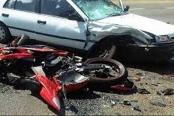  مصرع شخص في حادث تصادم سيارة وموتوسيكل ببلبيس