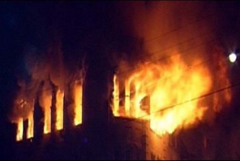  حريق في مصنع أوميجا للسيراميك ببلبيس