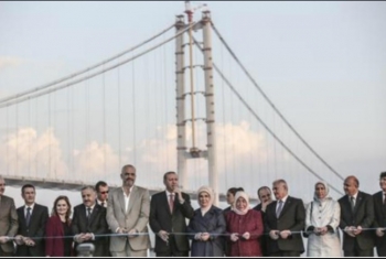  أردوغان يفتتح رابع أطول جسر معلق في العالم