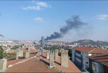  الشرطة التركية تنفي وقوع انفجار في أنقرة والدخان ناتج عن حريق