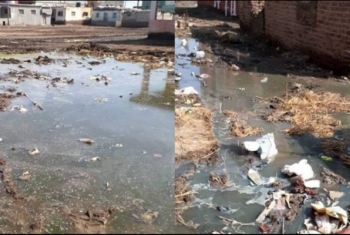  غرق قرية بأولاد صقر في مياه الصرف الصحي