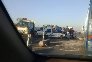  إصابة أطفال في حادث تصادم أتوبيس مدرسة مع سيارات على طريق مصر إسماعيلية (صور)